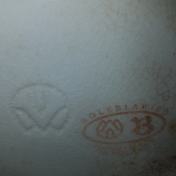 BOLESLAWIEC POLISH BEAN POT PEACOCK EYES - Picture 8 of 8